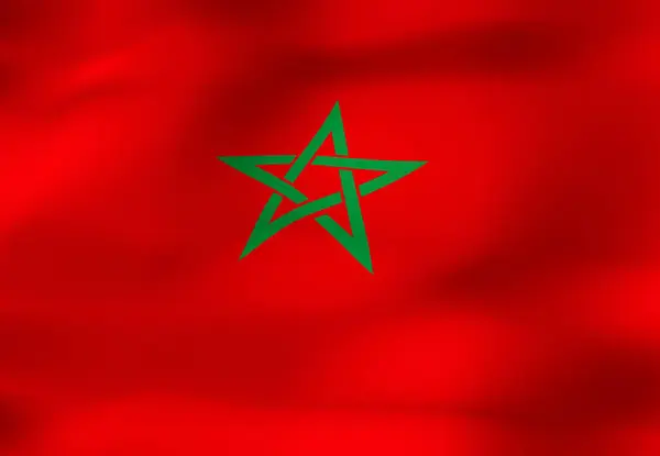 Bandeira Nacional Morocco — Fotografia de Stock