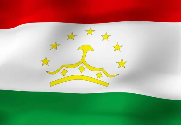 Εθνική Σημαία Του Τατζικιστάν — Φωτογραφία Αρχείου