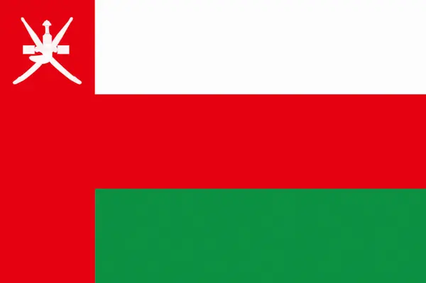 Εθνική Σημαία Του Ομάν — Φωτογραφία Αρχείου