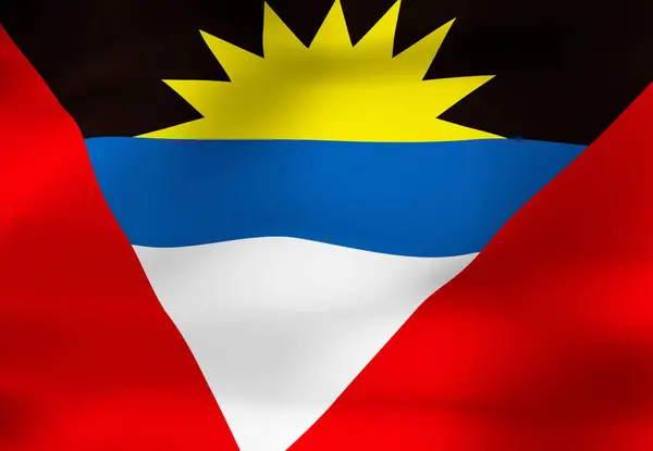 Bandeira Nacional Antígua — Fotografia de Stock