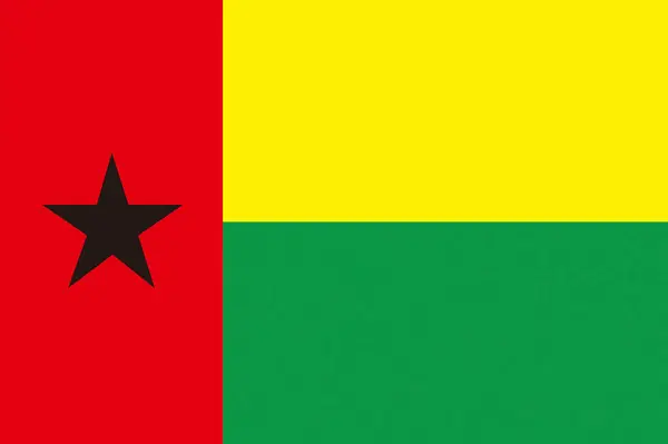 National Flag Guinea Bissau — Stock Photo, Image