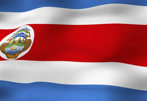 Bandiera Nazionale Costa Rica — Foto Stock
