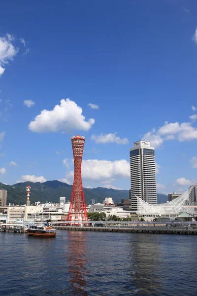 Міський Пейзаж Осаки Під Блакитним Хмарним Небом Японія — стокове фото