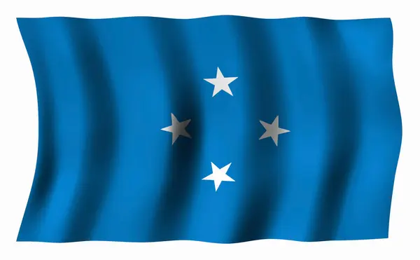 Bandiera Nazionale Della Micronesia — Foto Stock