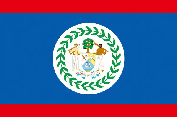 Bandeira Nacional Belize — Fotografia de Stock