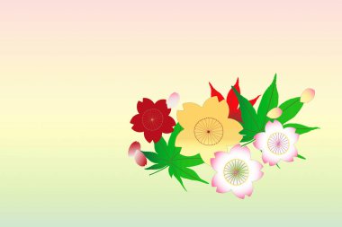 Çeşit çeşit çiçeklerle renkli arkaplan