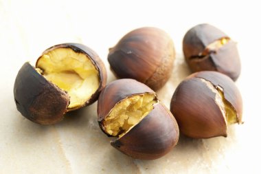 Kızarmış kestane yakın çekim