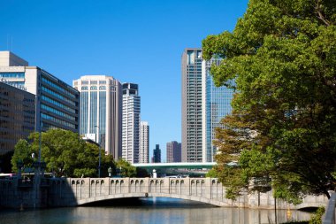 Modern şehir zamanı arka plan görüntüsü, şehir konsepti 