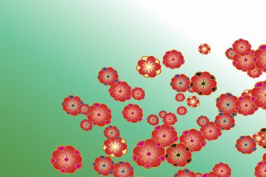 Çiçek elementleri ile soyut güzel bir arka plan