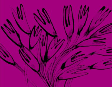 Soyut çiçek arka planı. modern illüstrasyon. 