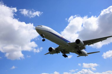 Gökyüzünde uçan bir uçak