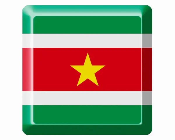 National Flag Suriname — Stock Photo, Image