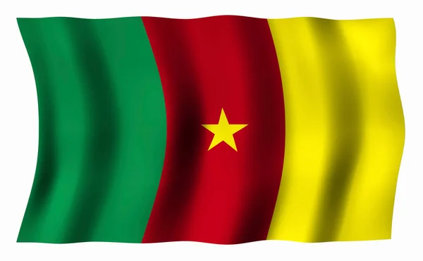 Bandeira Dos Camarões Bandeira Nacional — Fotografia de Stock