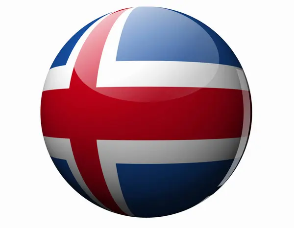 Bandiera Nazionale Iceland — Foto Stock
