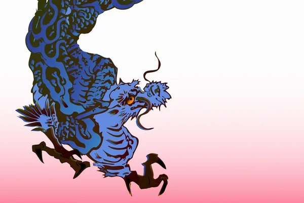 日本風の漫画ドラゴン アジアの漫画キャラクター — ストック写真
