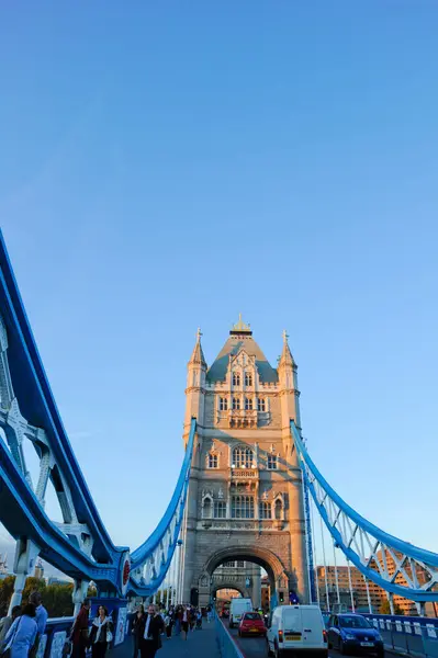 Londra Nın Ünlü Simgesi Tower Bridge Ngiltere Nin Thames Nehri — Stok fotoğraf