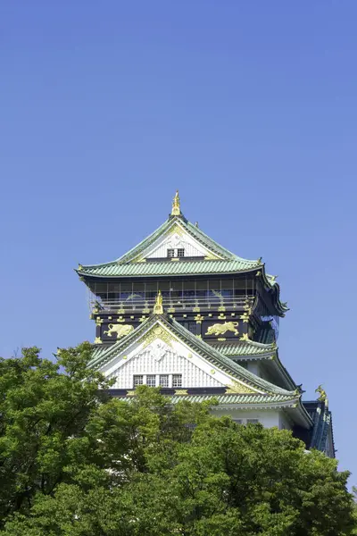 大阪城堡漂亮的建筑 — 图库照片