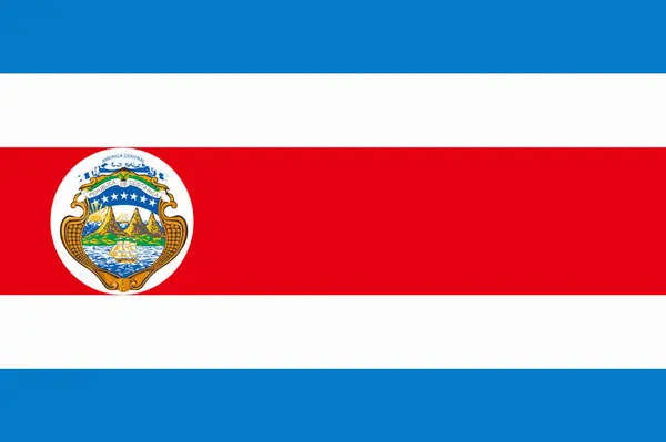 Bandeira Nacional Costa Rica — Fotografia de Stock