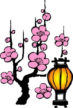 Beyaz arka plan üzerinde izole elle çizilmiş çiçekler  