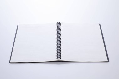 Beyaz arka plan üzerinde izole boş bir not defteri