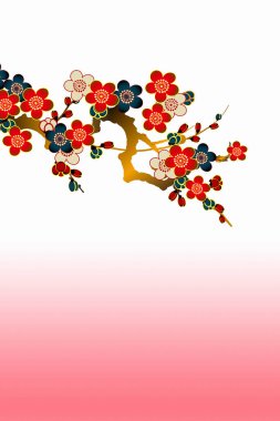 Çiçekli dallı desen