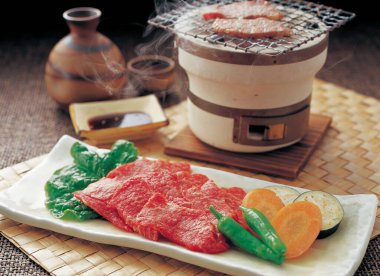 Japon mutfağı. Lezzetli. Yakın plan yemek.