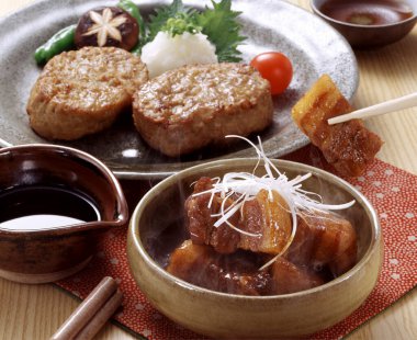 Geleneksel Asya mutfağına yakın çekim