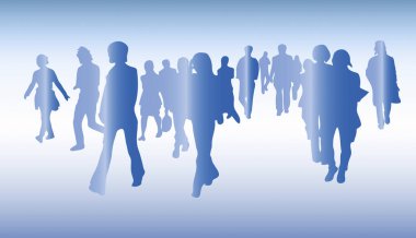 Bir iş adamının siluetleri, iş konsepti çizimleri