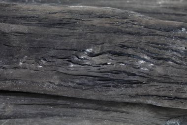 Siyah kömür yığını, yakın çekim. 