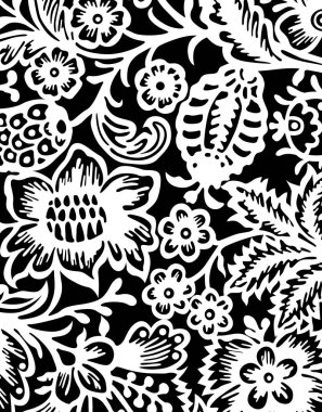 Soyut çiçek süsü. ağ, tekstil ve duvar kağıdı deseni