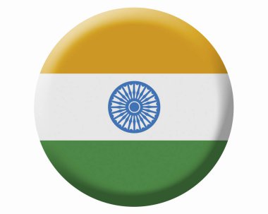 Hindistan bayrağı ile yuvarlak simge