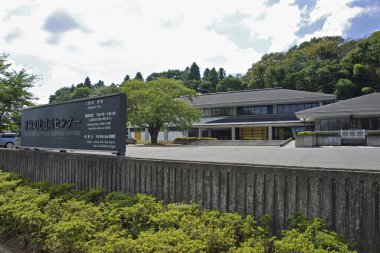 Japonya 'daki güzel, eski Japon tapınağı.