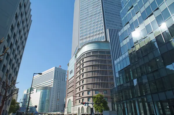 Edifici Moderni Nella Città Osaka Giappone — Foto Stock