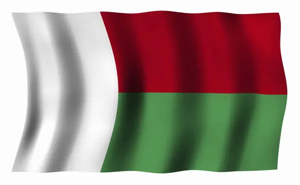 Σημαία Του Μαδαγασκάρη — Φωτογραφία Αρχείου