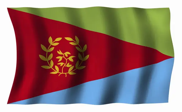 Bandeira Nacional Eritreia — Fotografia de Stock