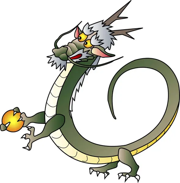 Japanese style dragon, asian cartoon character