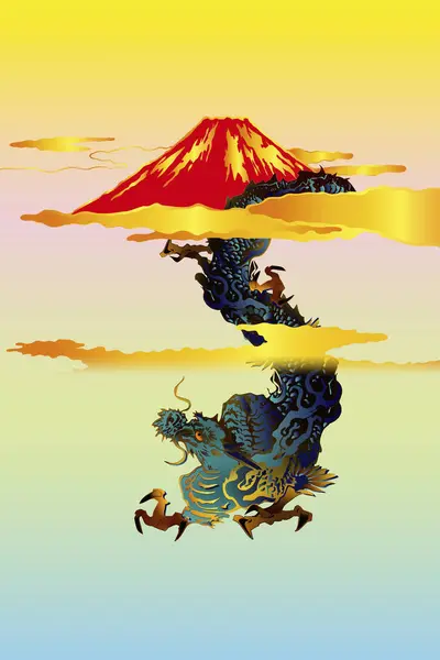 Japon Tarzı Çizgi Film Ejderhası Asyalı Çizgi Film Karakteri — Stok fotoğraf