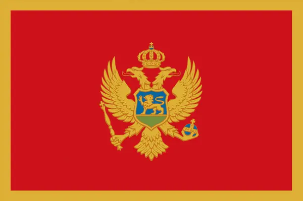 Bandeira Nacional Montenegro — Fotografia de Stock