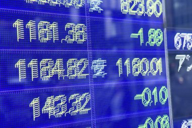 Borsa veya ticaret grafiği. finansal yatırım konsepti. Ekonomik trendler iş fikri için arka plan. Soyut finans arkaplanı