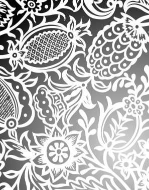 Dekoratif çiçek süsüyle desen