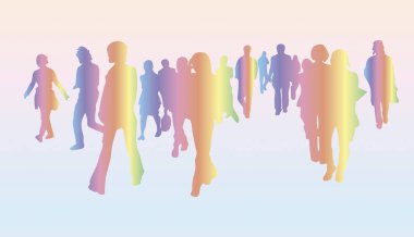 Bir iş adamının siluetleri, iş konsepti çizimleri