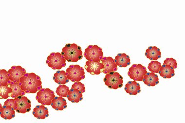 Çiçek elementleri ile soyut güzel bir arka plan