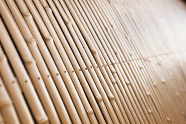 üç geleneksel Japon bambu hasırı. 