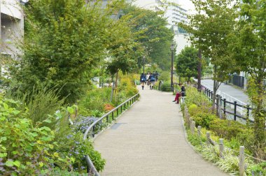 Japon bahçesi. Setagaya Parkı