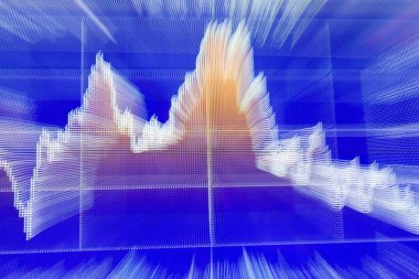 Borsa veya ticaret grafiği. finansal yatırım konsepti. Ekonomik trendler iş fikri için arka plan. Soyut finans arkaplanı
