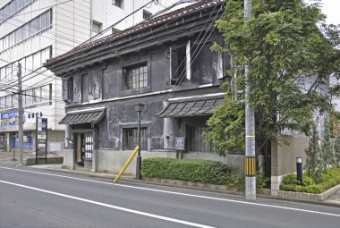 Japon köyündeki eski geleneksel mimari.