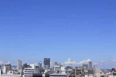 Japon şehir manzarası, modern mimari görünümü, Japonya