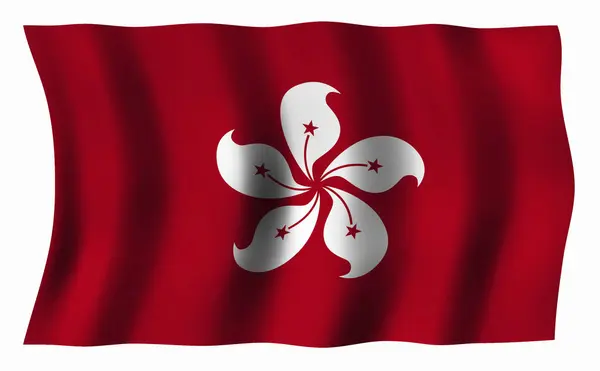 Den Nationella Flaggan För Hong Kong — Stockfoto