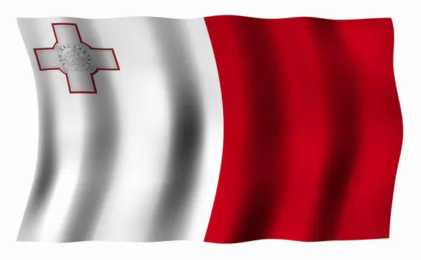 Den Nationella Flaggan Malta — Stockfoto