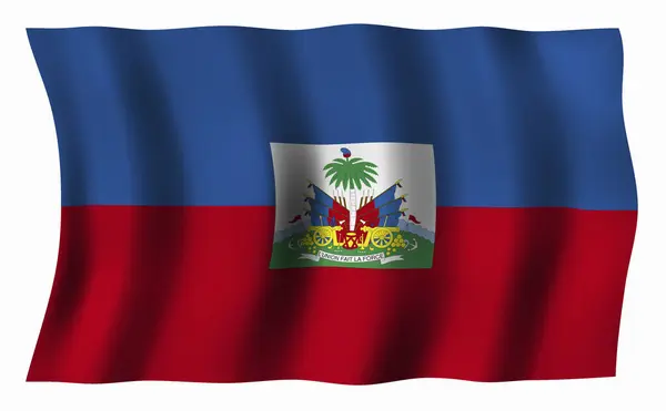 Bandeira Nacional País Haiti — Fotografia de Stock